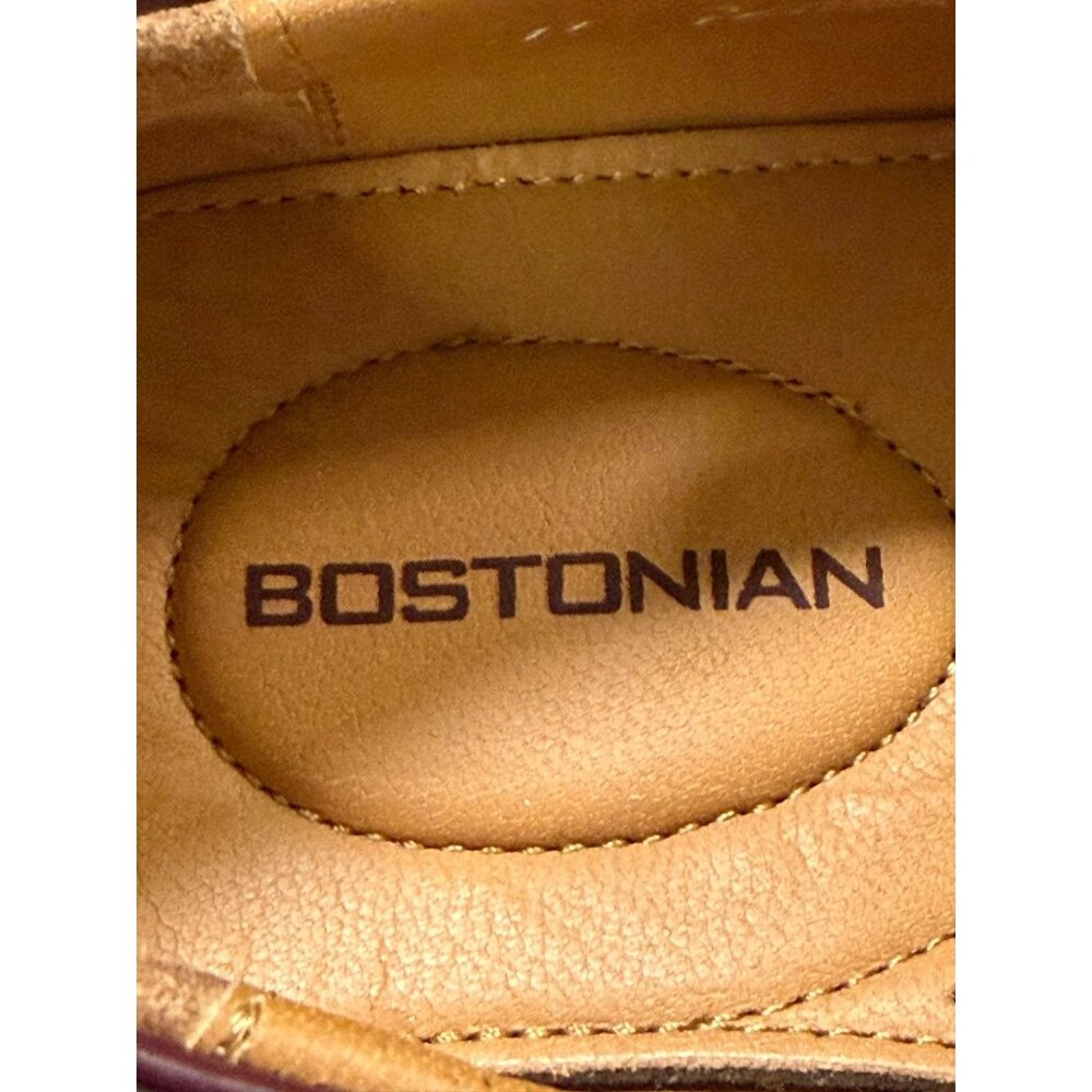 Bostonian Longford Tassel Loafers Burgundy Leather 11M New - Picture 11 of 12